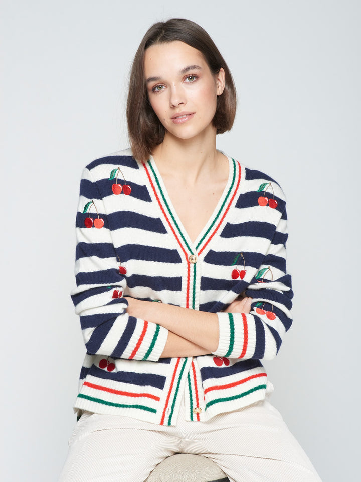 ALINA STRIPED CARDIGAN - VILIGALLO