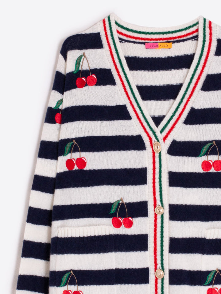 ALINA STRIPED CARDIGAN - VILIGALLO