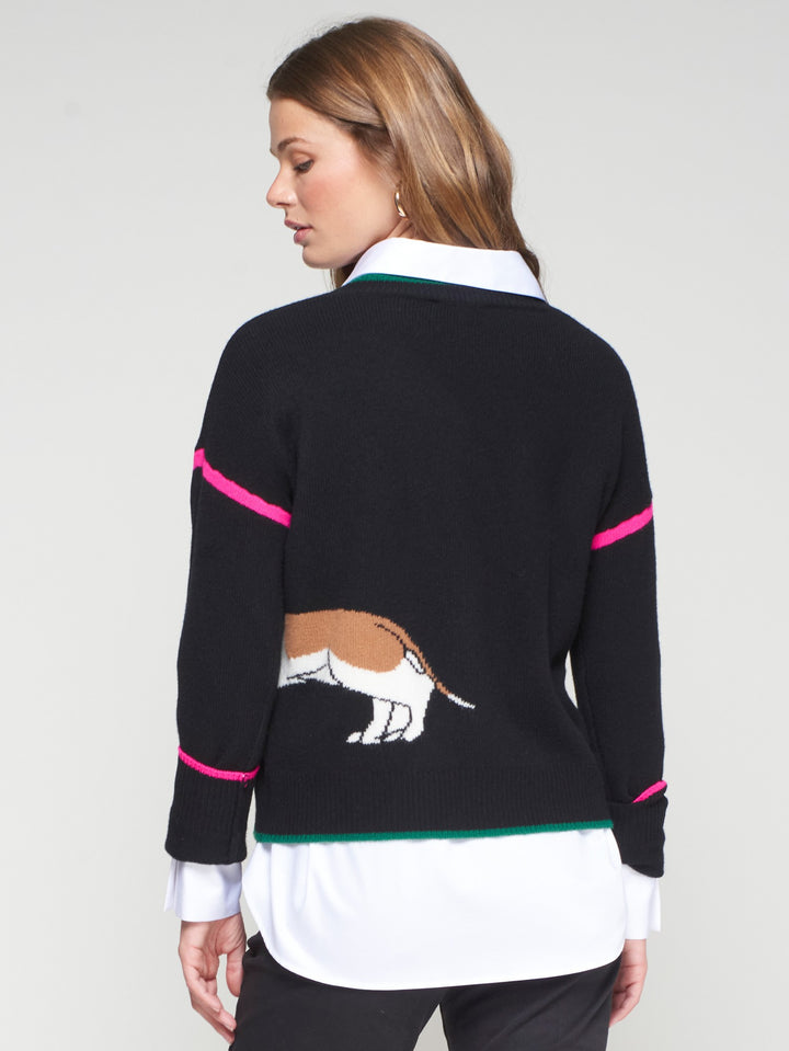 BLACK DACHSHUND SWEATER - VILAGALLO