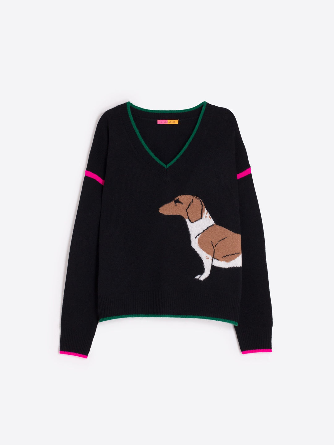 BLACK DACHSHUND SWEATER - VILAGALLO