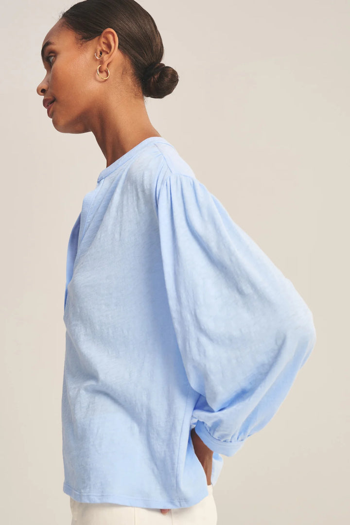 KNOX COTTON SLUB TOP (SAILBOAT) - VELVET