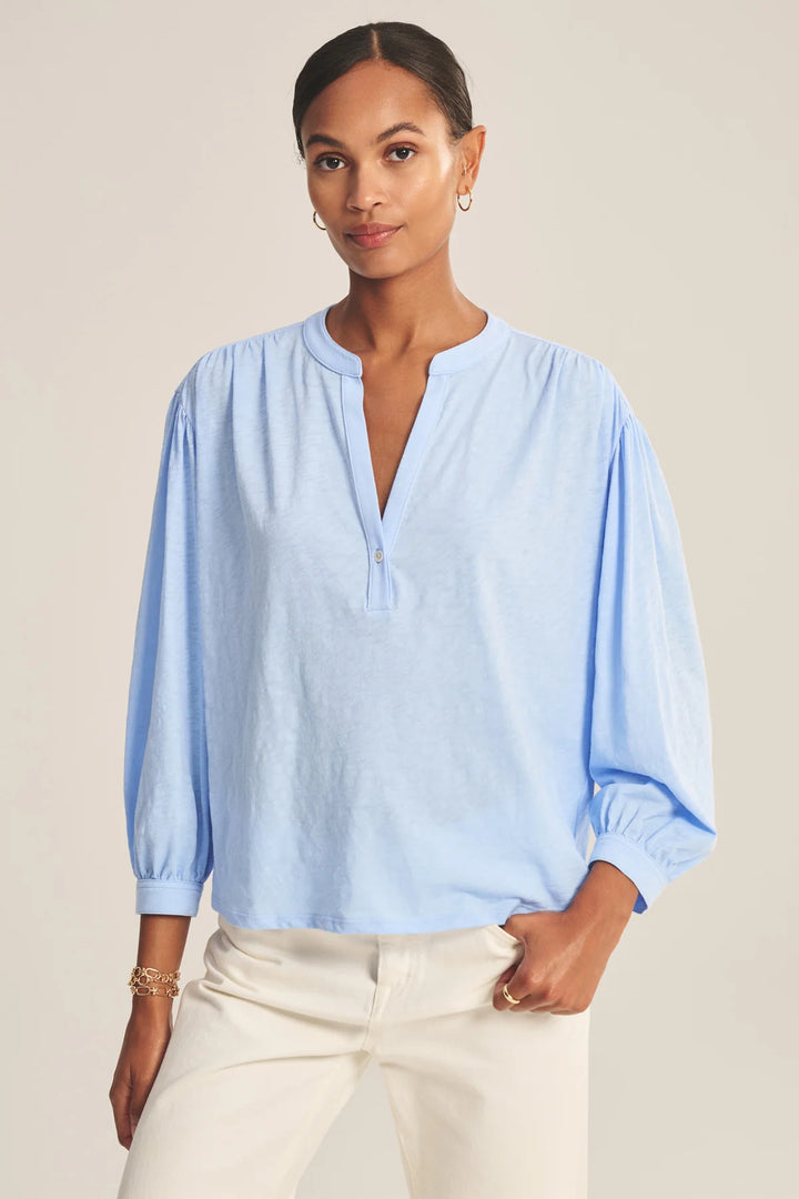 KNOX COTTON SLUB TOP (SAILBOAT) - VELVET