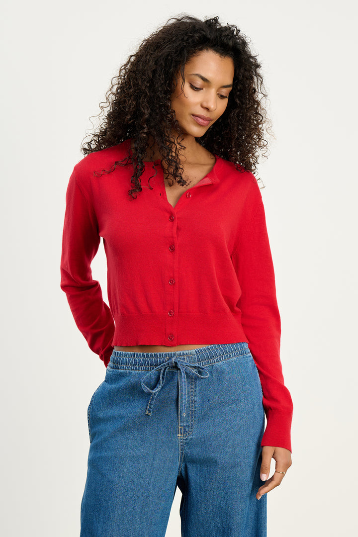 VIOLETTE LUXE COTTON CASHMERE CARDIGAN - VELVET