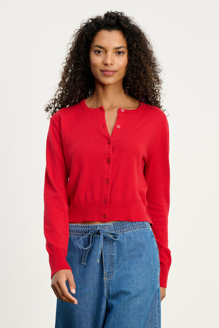 VIOLETTE LUXE COTTON CASHMERE CARDIGAN - VELVET