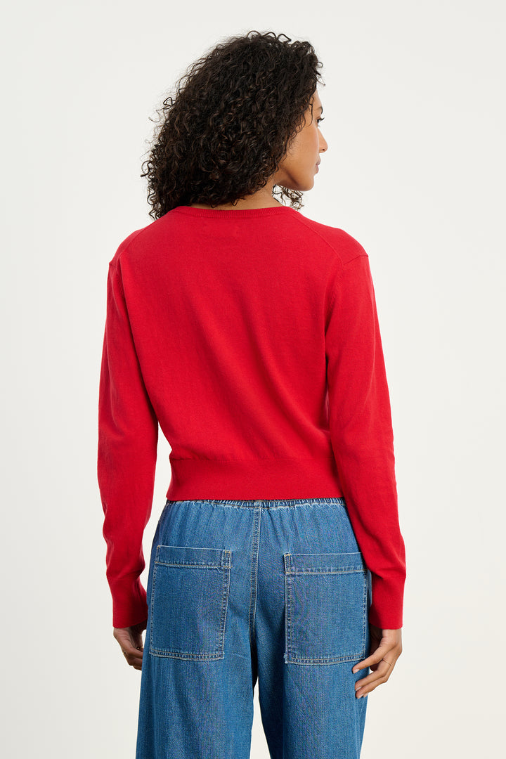 VIOLETTE LUXE COTTON CASHMERE CARDIGAN - VELVET