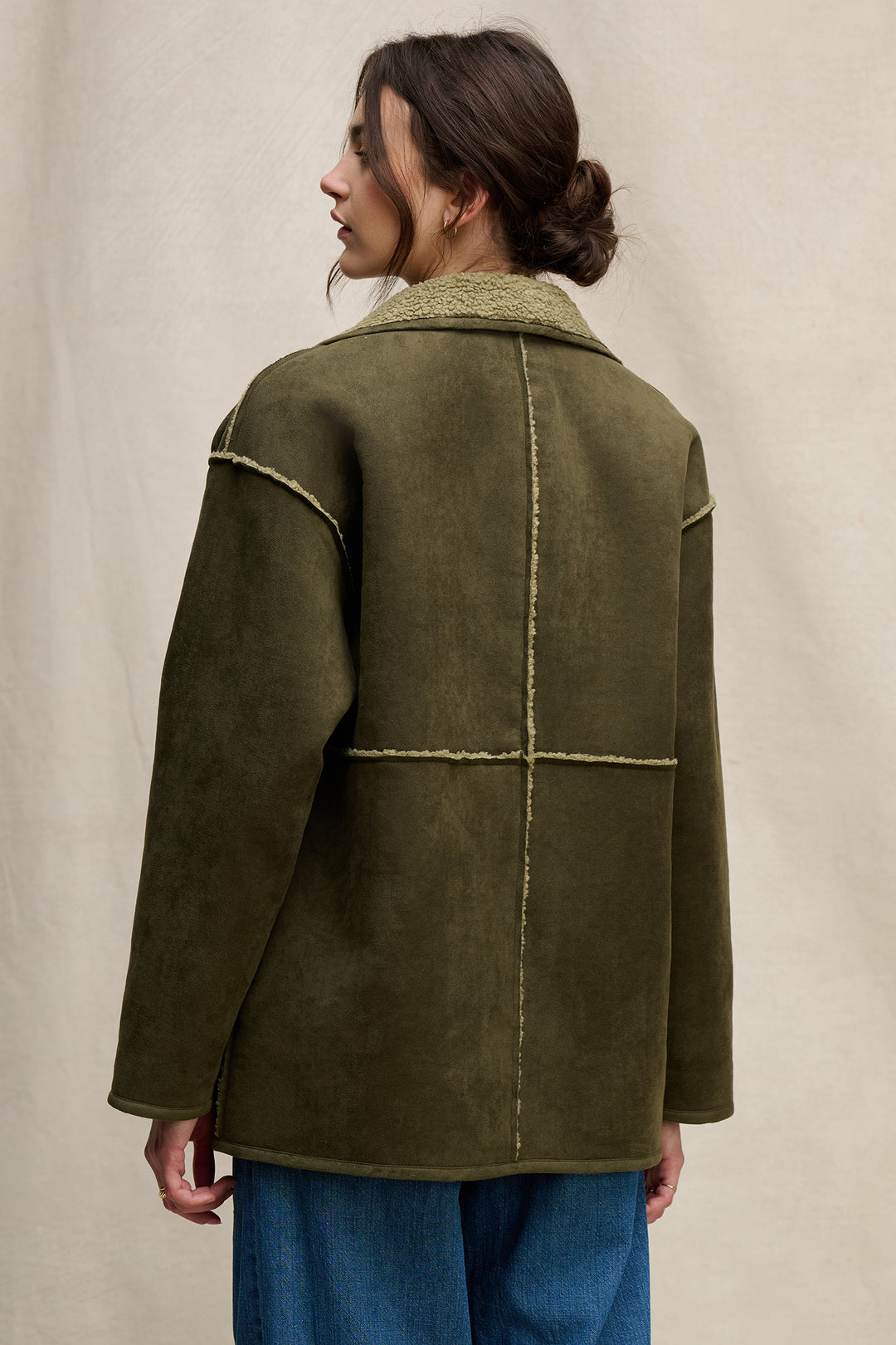 SHONA REVERSIBLE LUX SHERPA JACKET - VELVET