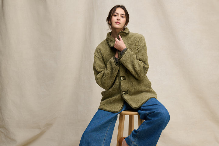 SHONA REVERSIBLE LUX SHERPA JACKET - VELVET