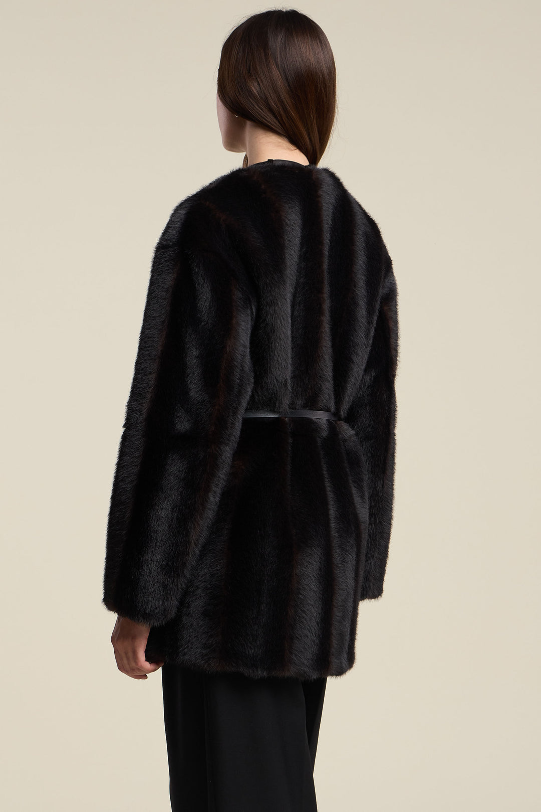 MARMONT LUX FUR JACKET (MAHOGANY) - VELVET
