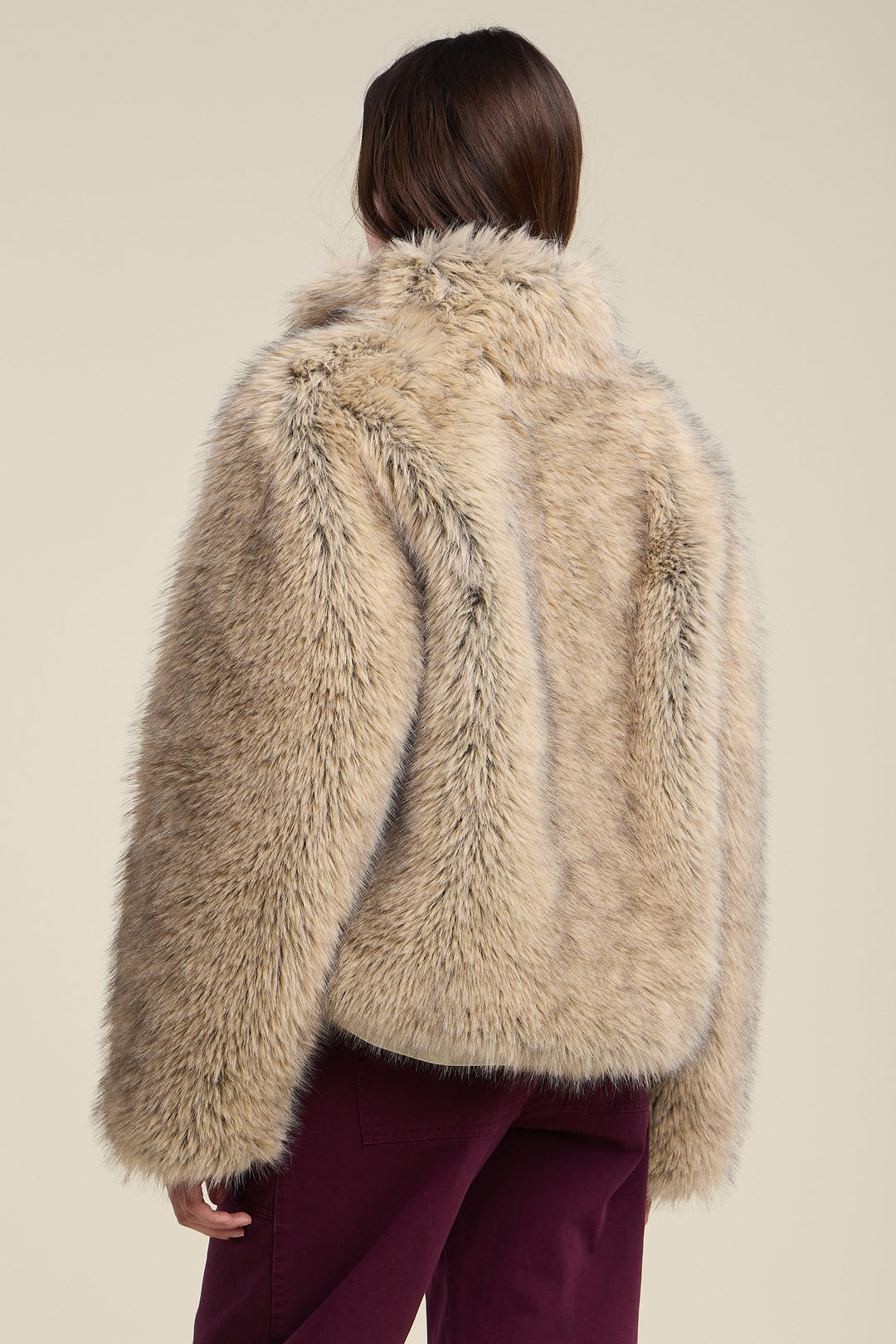 NOELLE LUX FUR JACKET (TAUPE) - VELVET