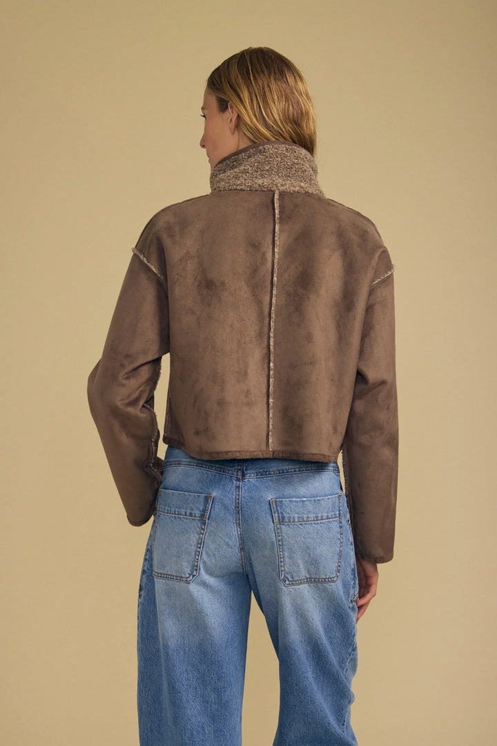 ESME LUX SHERPA JACKET (FADED COCO) - VELVET