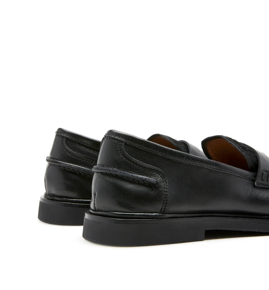 MAGNOLIA PONY HAIR LEATHER LOAFER (BLACK) - LA CANADIENNE