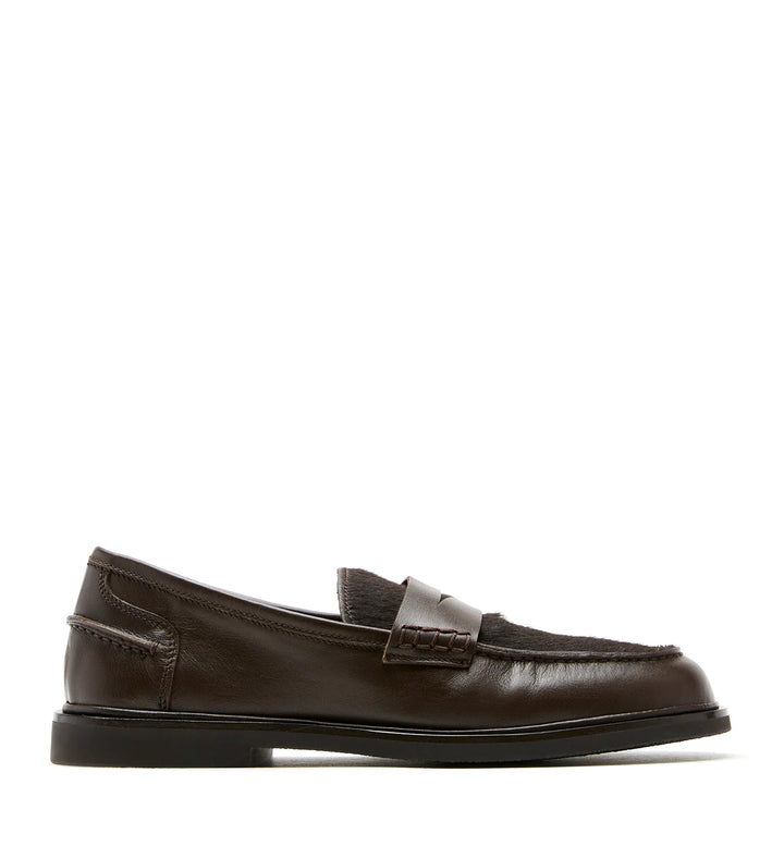 MAGNOLIA PONY HAIR LEATHER LOAFER (BLACK) - LA CANADIENNE