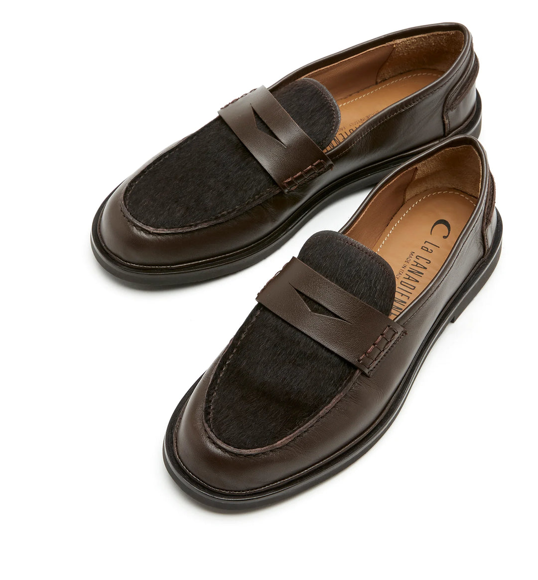 MAGNOLIA PONY HAIR LEATHER LOAFER (BLACK) - LA CANADIENNE