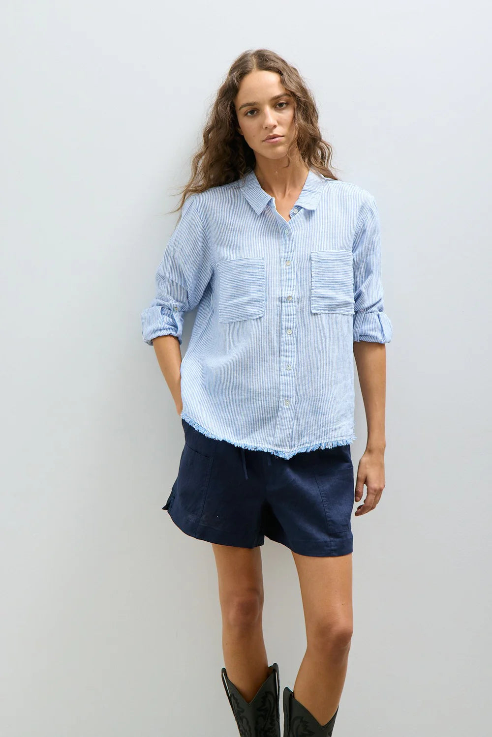 CHASE SHIRT (BLUE PIN STRIPE) - MELISSA NEPTON