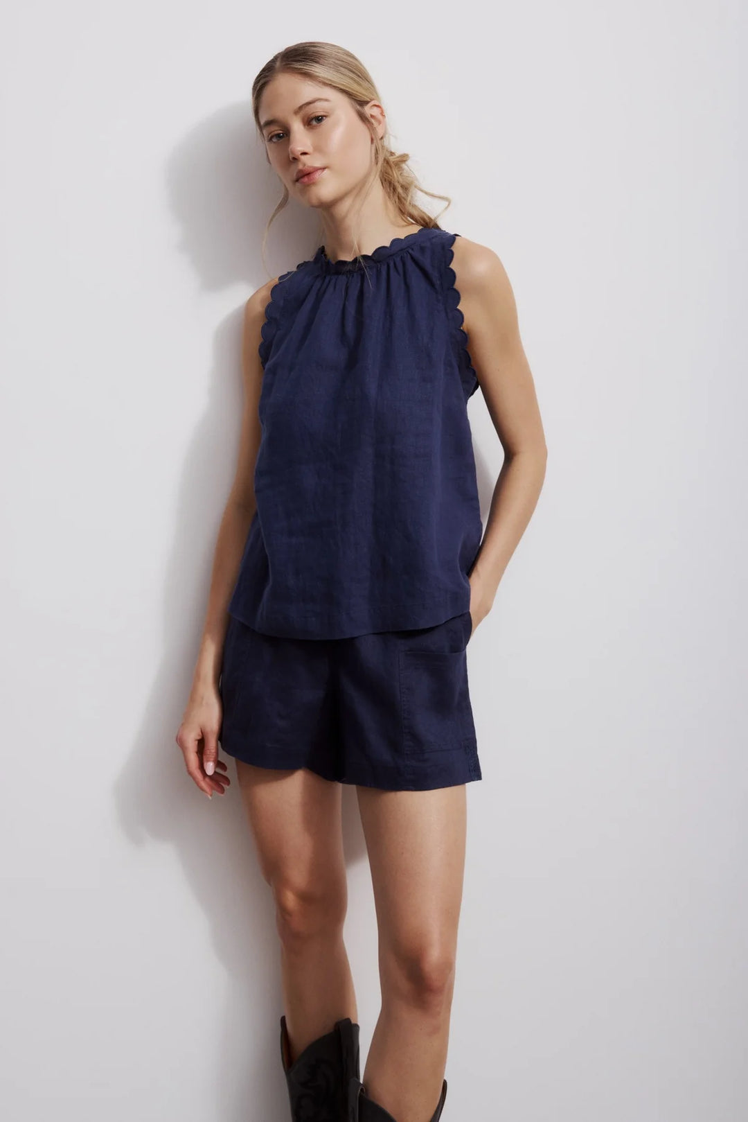 KALLI TOP (NAVY) - MELISSA NEPTON