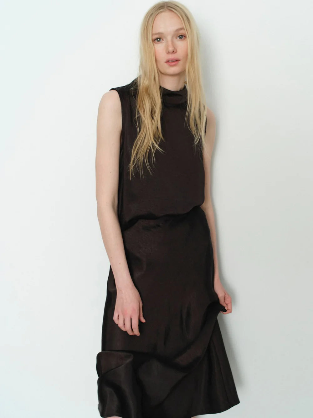 LESLIE SLEEVELESS MOCK NECK TOP (BLACK) - MELISSA NEPTON