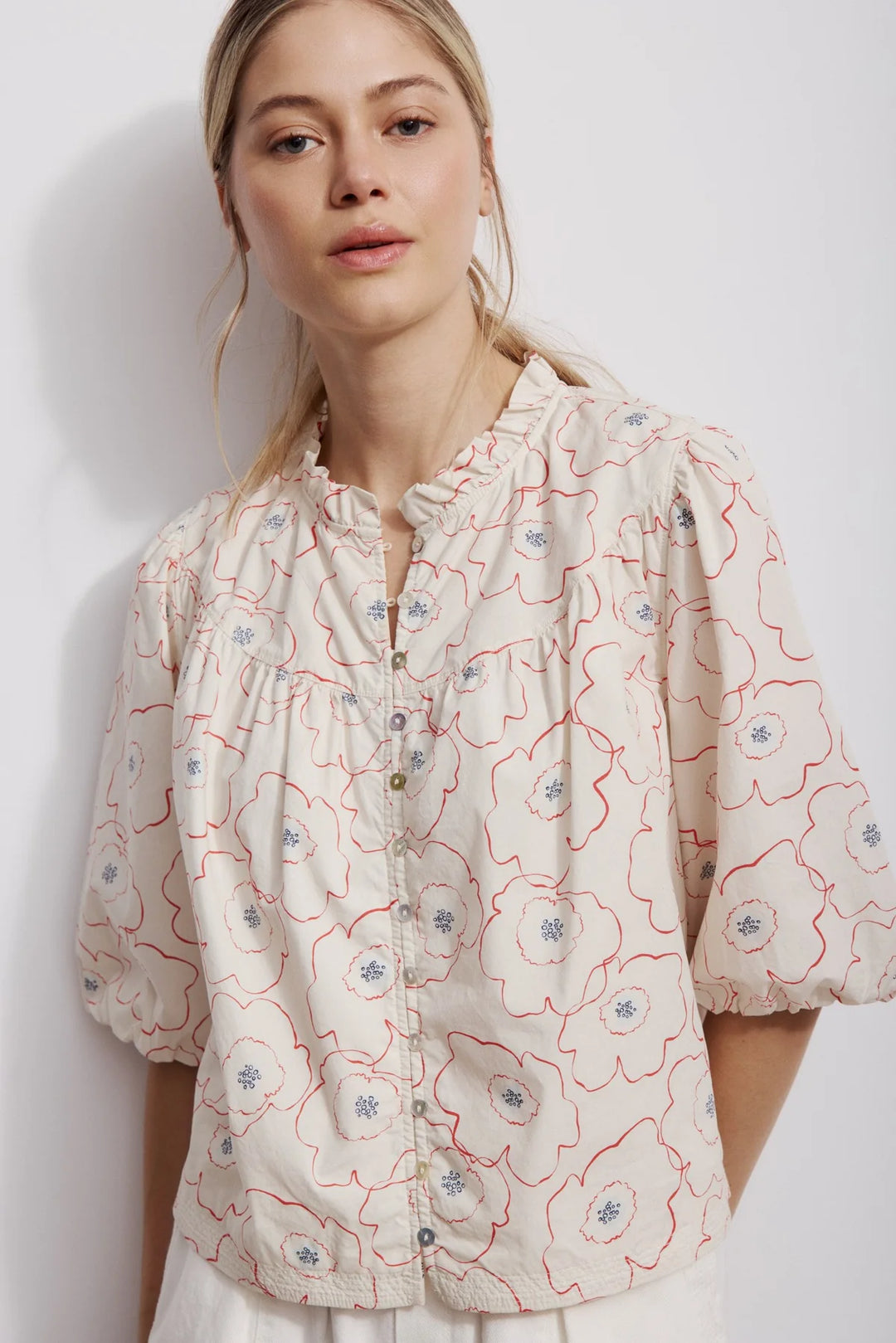 MAGGIE FLORAL BLOUSE (POPPY PRINT) - MELISSA NEPTON