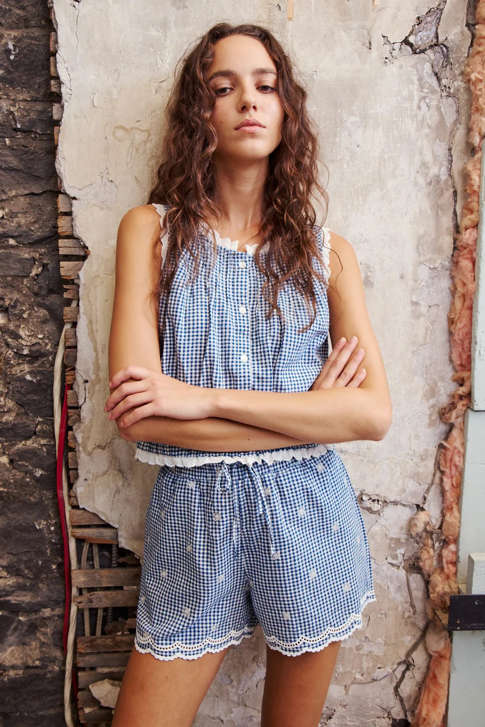 MONET BLOUSE (BLUE GINGHAM) - MELISSA NEPTON