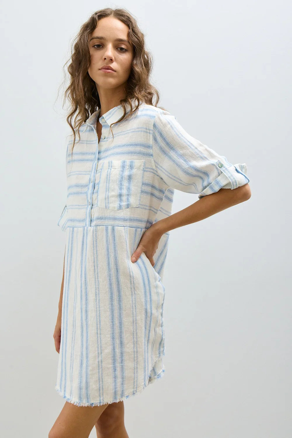 ROSELLA DRESS (GRADIANT BLUE STRIPE) - MELISSA NEPTON