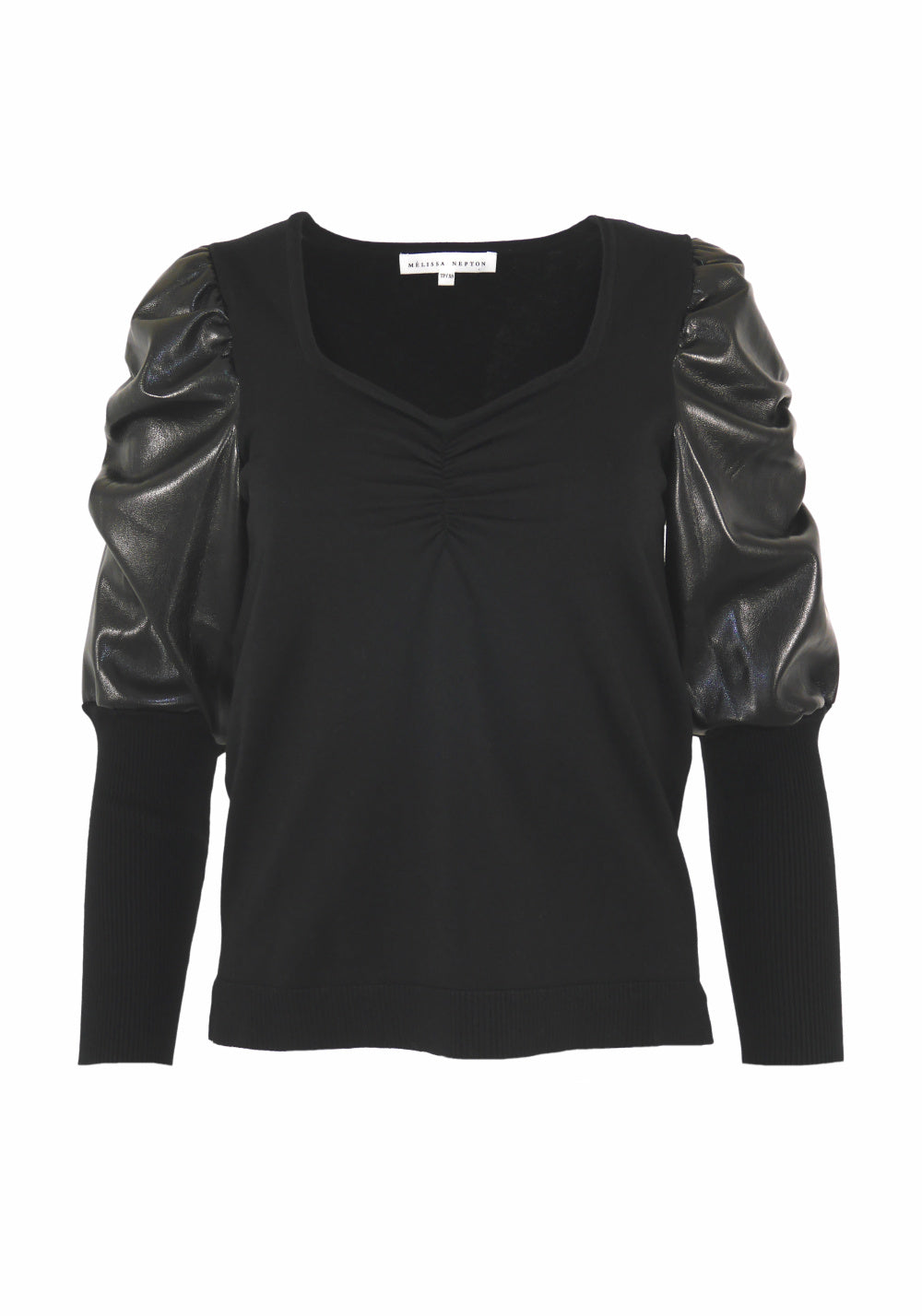 JAMIE FAUX LEATHER COMBO TOP - MELISSA NEPTON