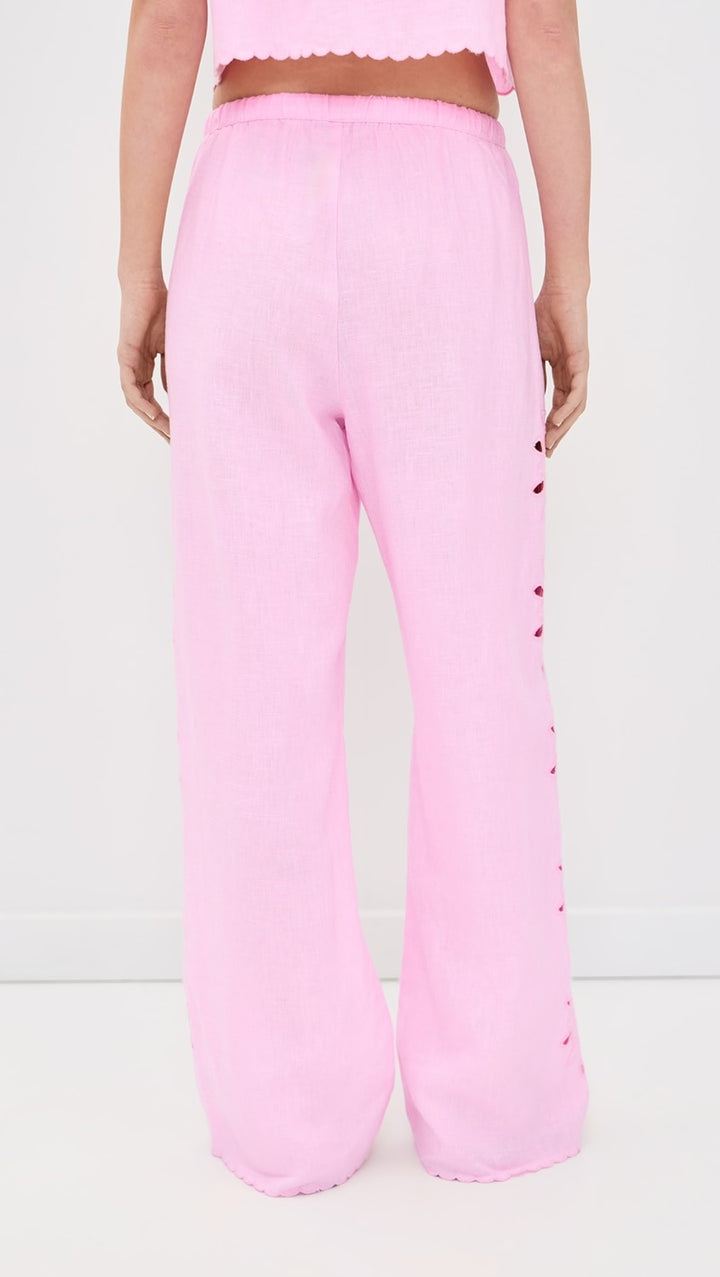 MIRINA FLORAL CUTWORK PANT (CHERRY BLOSSOM) - RAILS