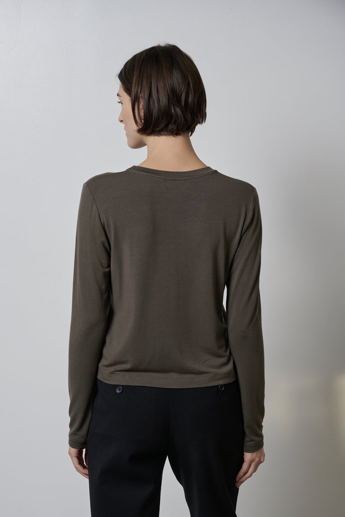 PACIFICA LONG SLEEVE TEE (OLIVE) - VELVET
