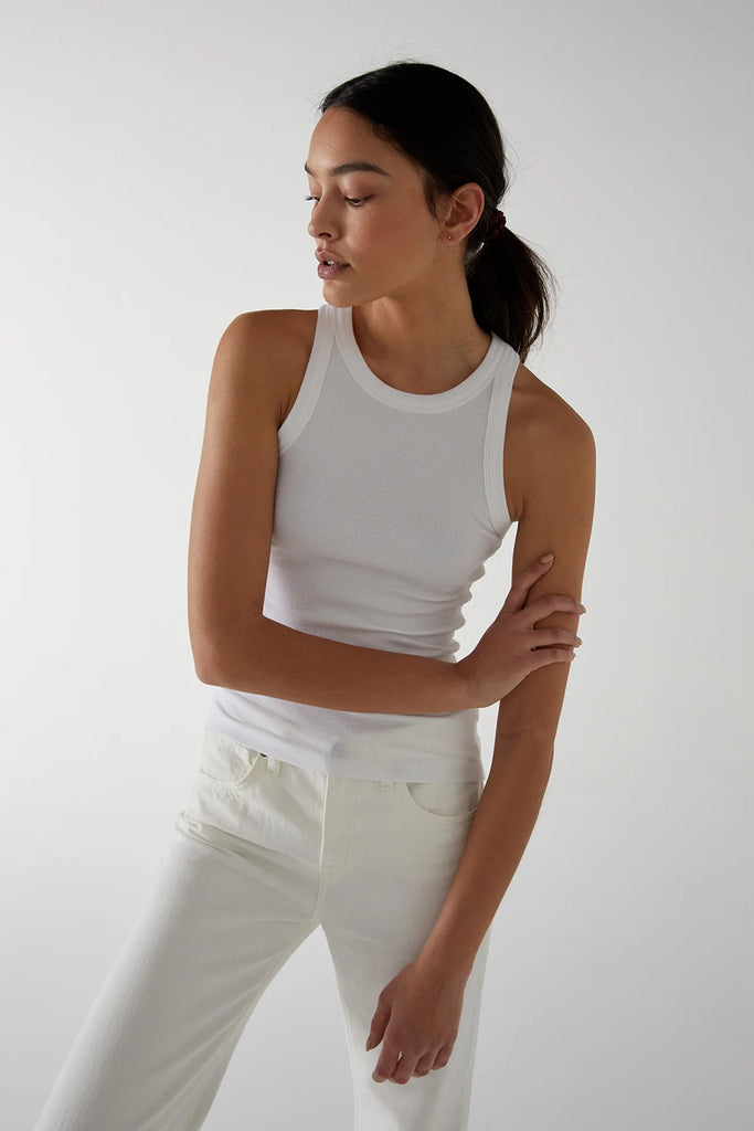 CRUZ MODAL RIB TANK (WHITE) - VELVET