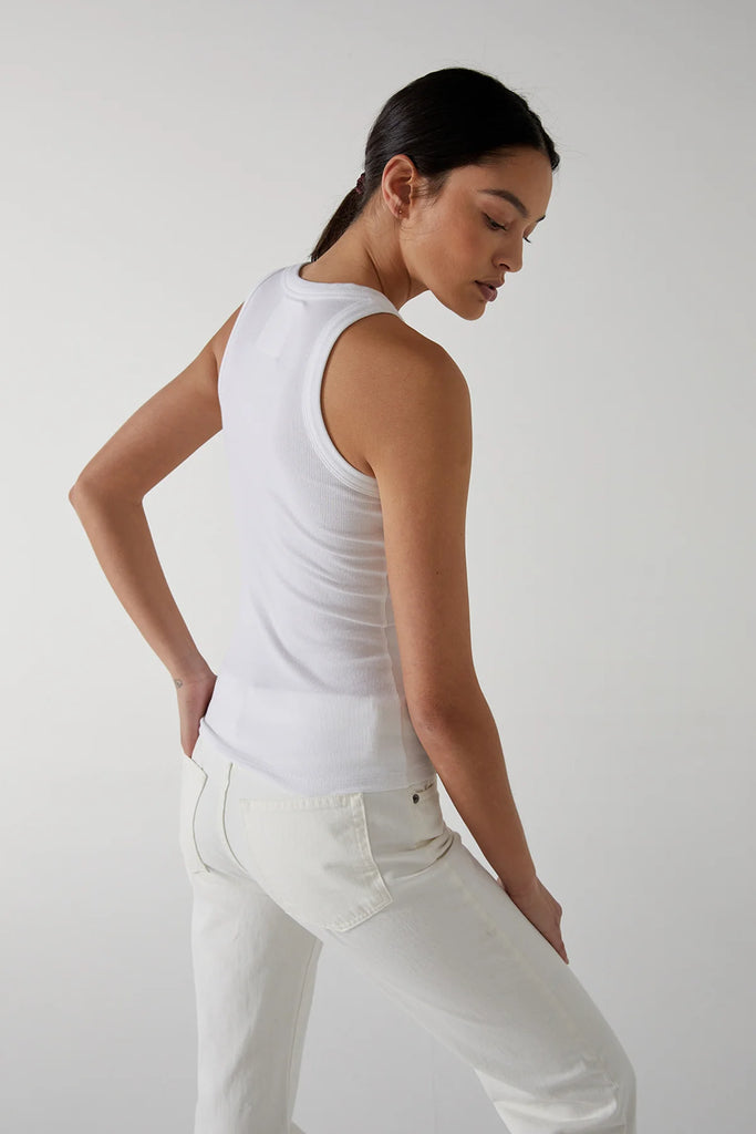 CRUZ MODAL RIB TANK (WHITE) - VELVET