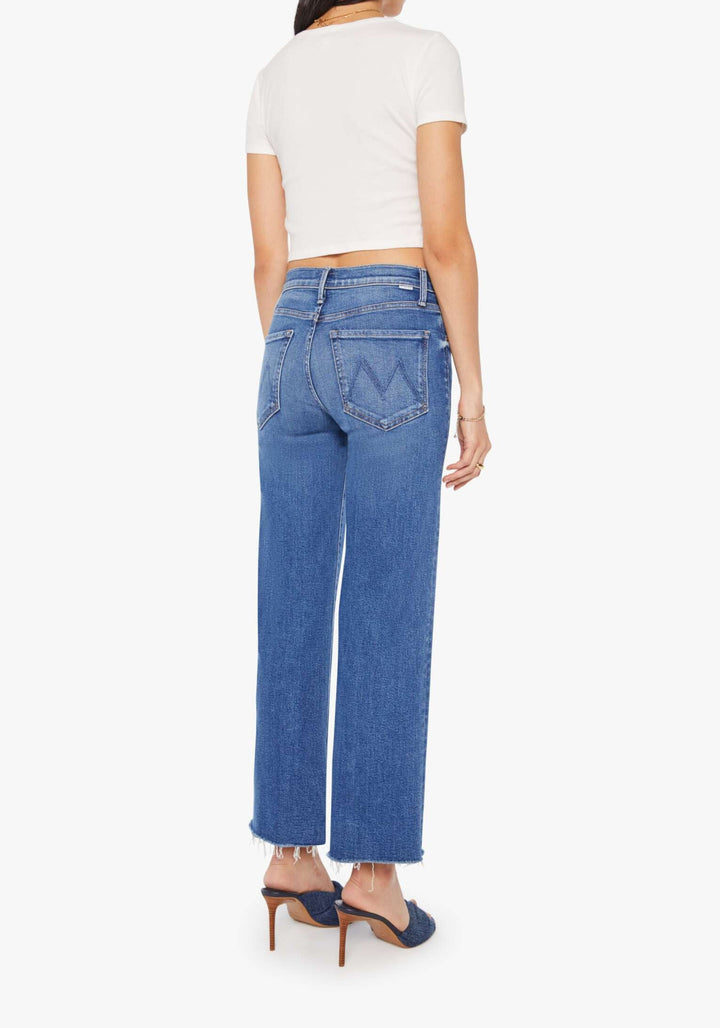 THE MID RISE RAMBLER ZIP ANKLE FRAY (DUGOUT DOOBIES) - MOTHER
