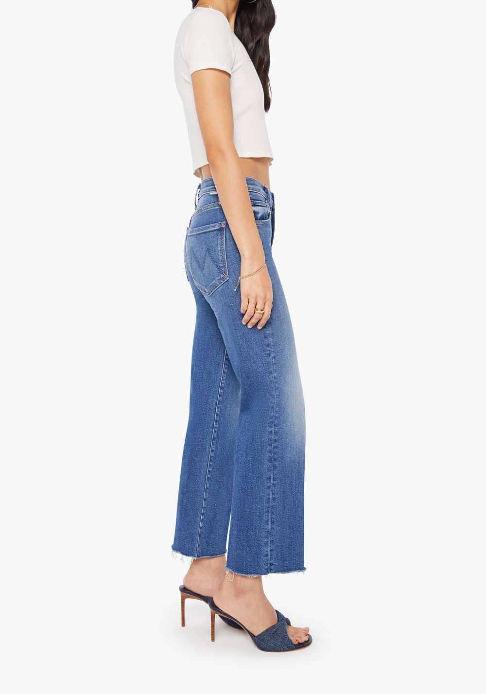 THE MID RISE RAMBLER ZIP ANKLE FRAY (DUGOUT DOOBIES) - MOTHER