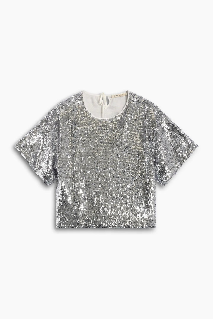 MUSE SEQUIN TOP (SILVER) - THE NEW SOCIETY