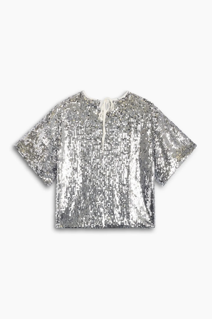 MUSE SEQUIN TOP (SILVER) - THE NEW SOCIETY