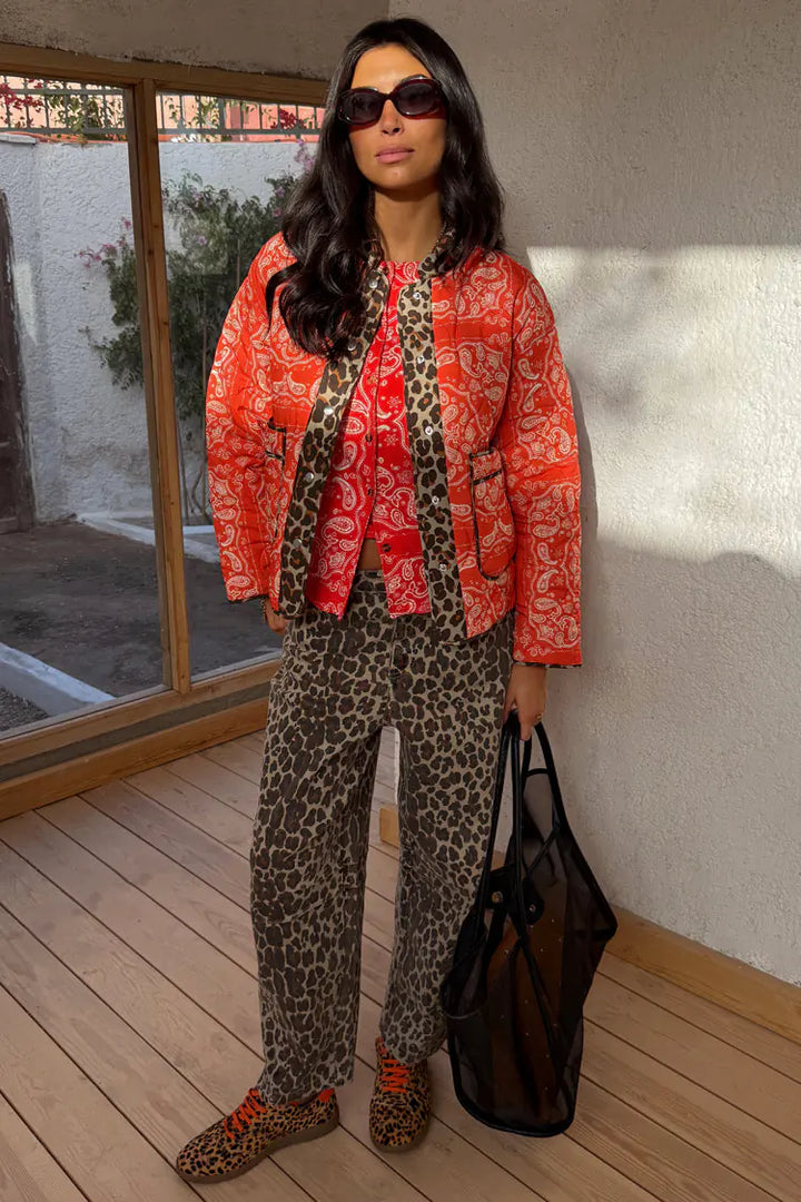 RED BANDANA REVERSIBLE JACKET - NEVER FULLY DRESSED