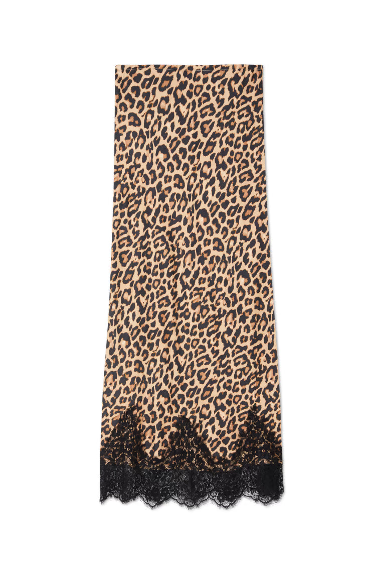 LEOPARD LACE MAEVA MIDI SKIRT - NEVER FULLY DRESSED