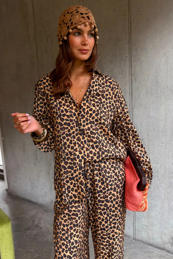 LUCIA LEOPARD MILEY SHIRT - NEVER FULLY DRESSED