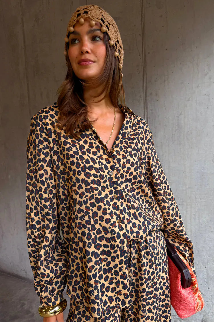 LUCIA LEOPARD MILEY SHIRT - NEVER FULLY DRESSED