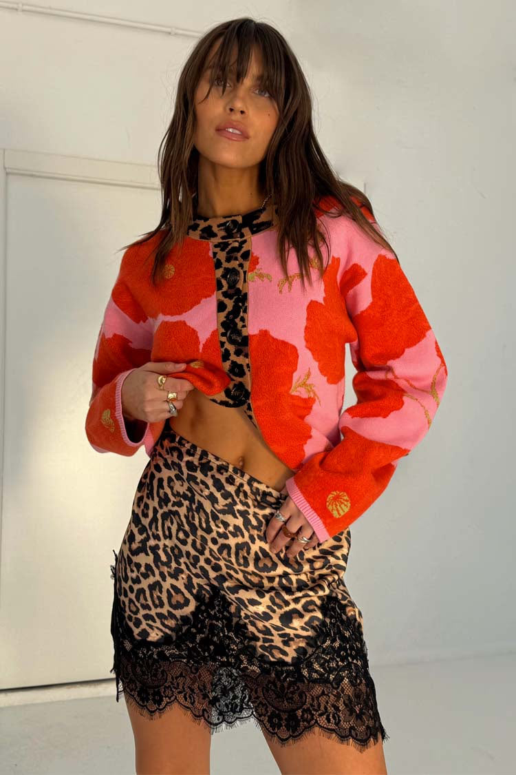 PINK POPPY CARDIGAN - NEVER FULLY DRESSED