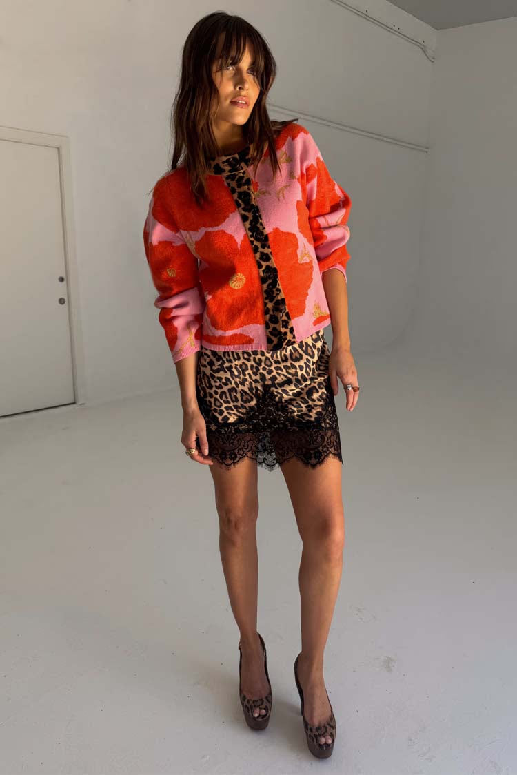 PINK POPPY CARDIGAN - NEVER FULLY DRESSED