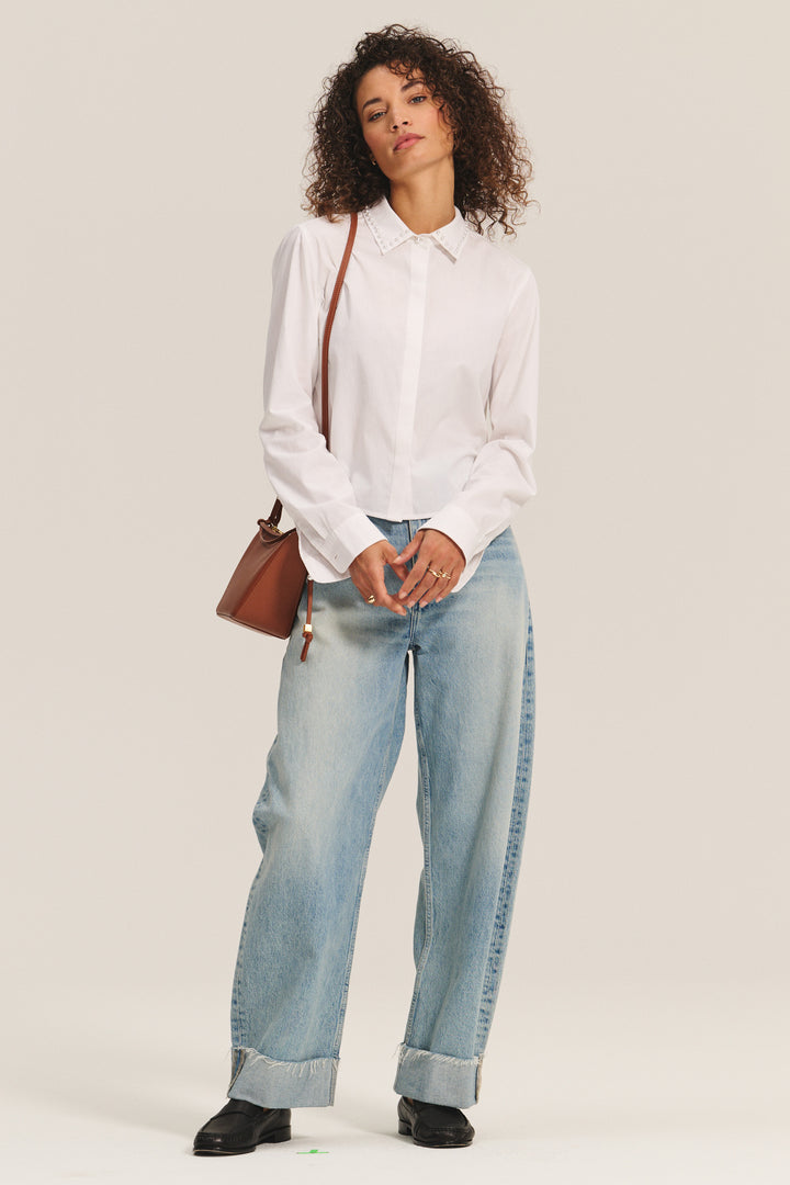 JOCELYN NOVELTY POPLIN SHIRT - VELVET