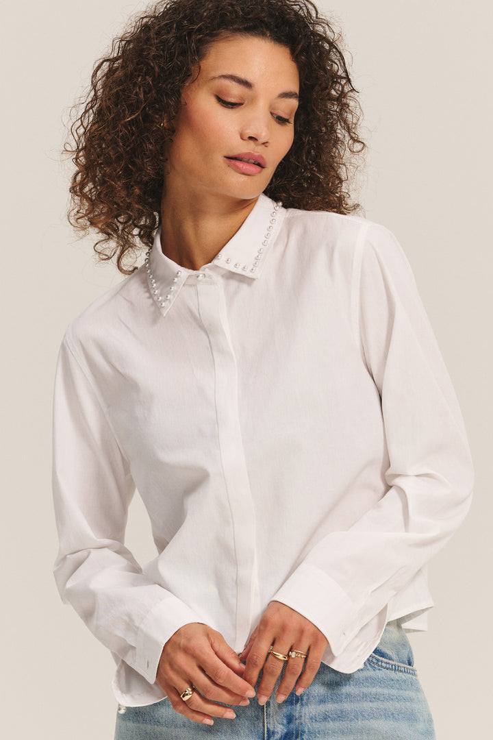 JOCELYN NOVELTY POPLIN SHIRT - VELVET