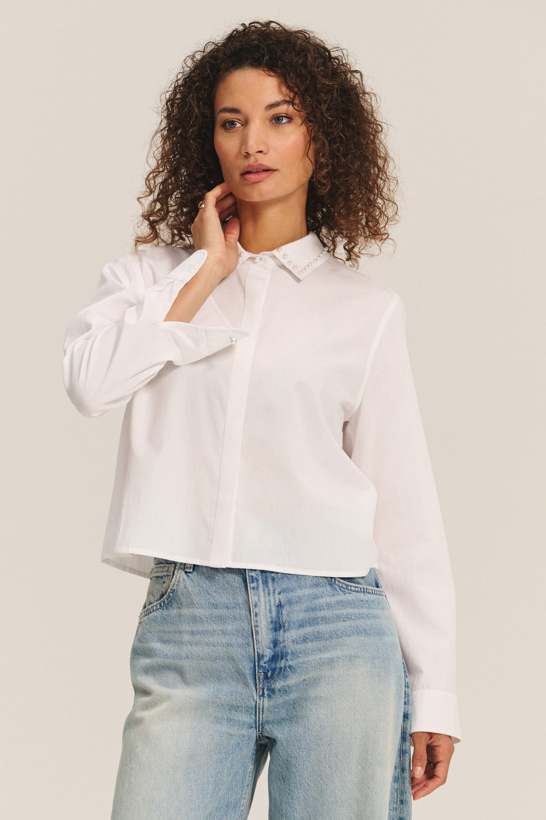 JOCELYN NOVELTY POPLIN SHIRT - VELVET