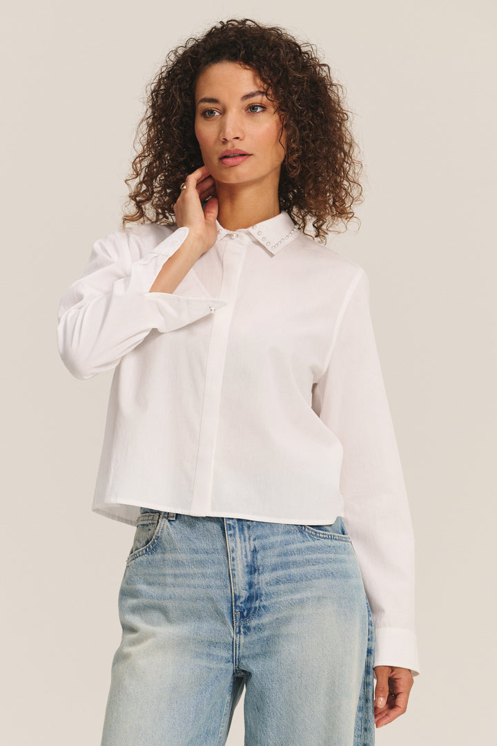 JOCELYN NOVELTY POPLIN SHIRT - VELVET