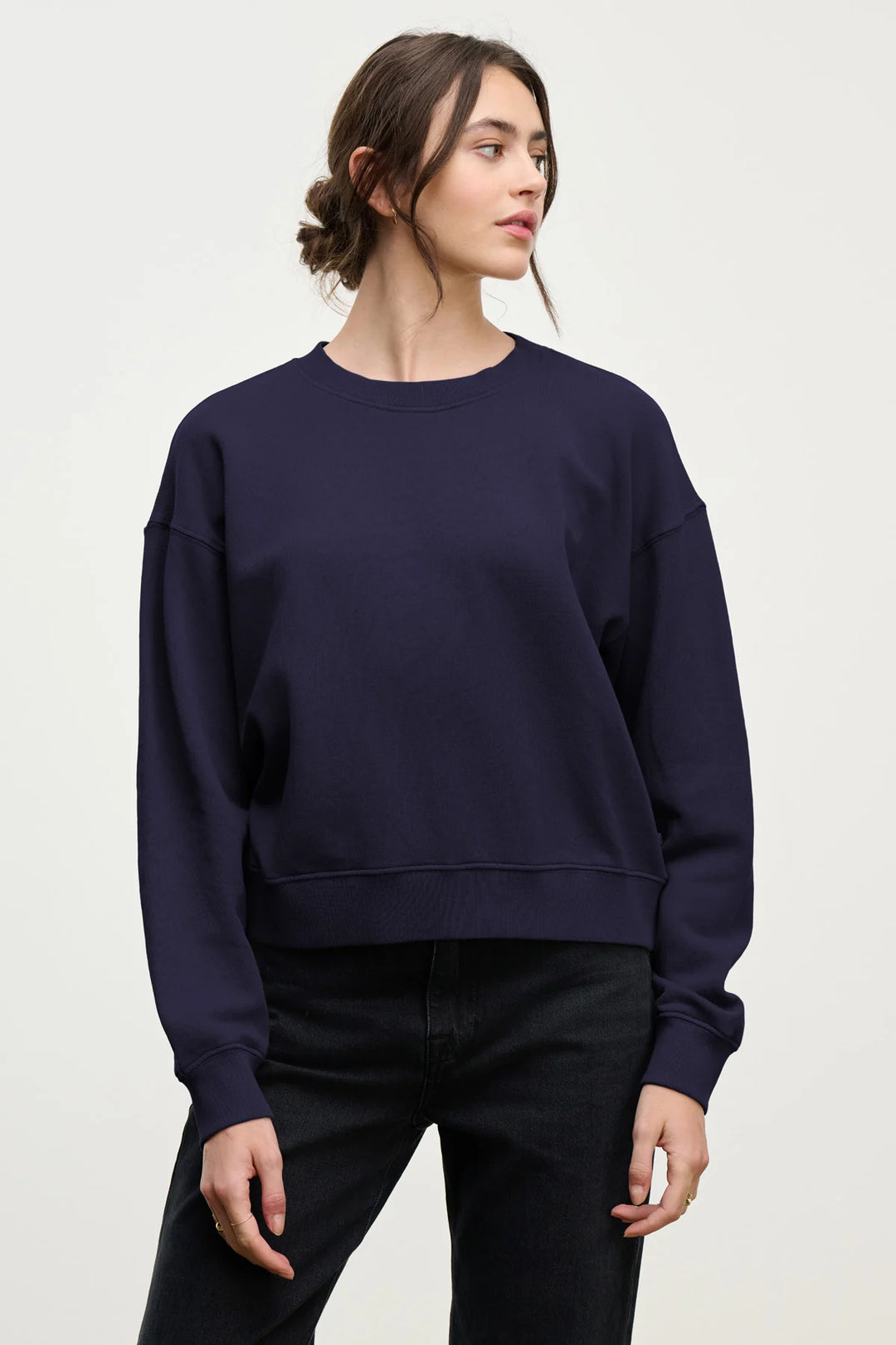 YOKO SWEATSHIRT (NAVY) - VELVET