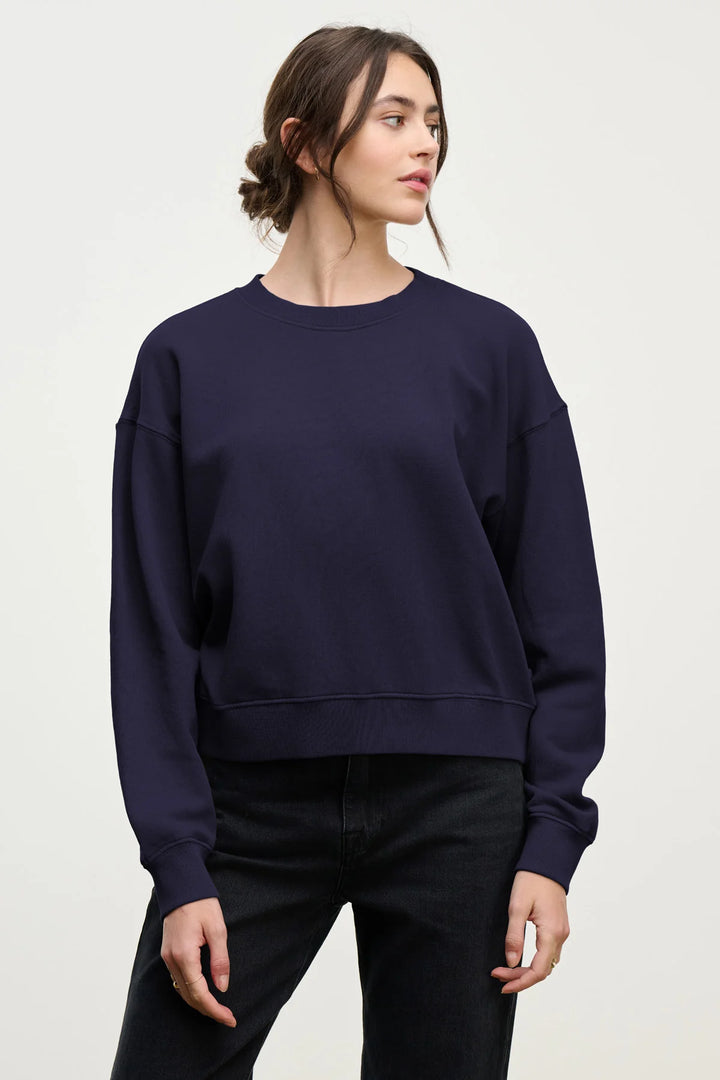 YOKO SWEATSHIRT (NAVY) - VELVET