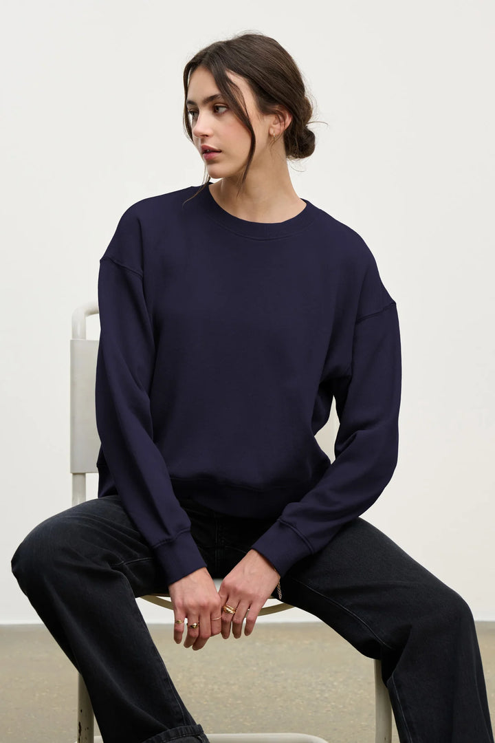 YOKO SWEATSHIRT (NAVY) - VELVET