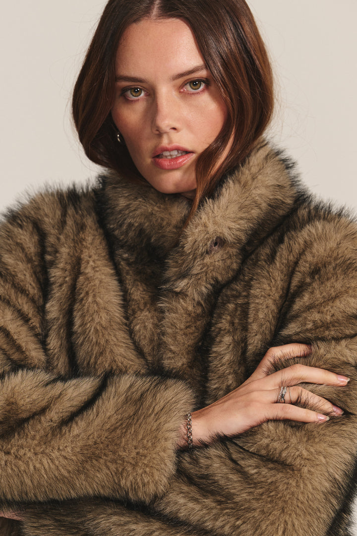 ADALYNN LUX FUR JACKET - VELVET