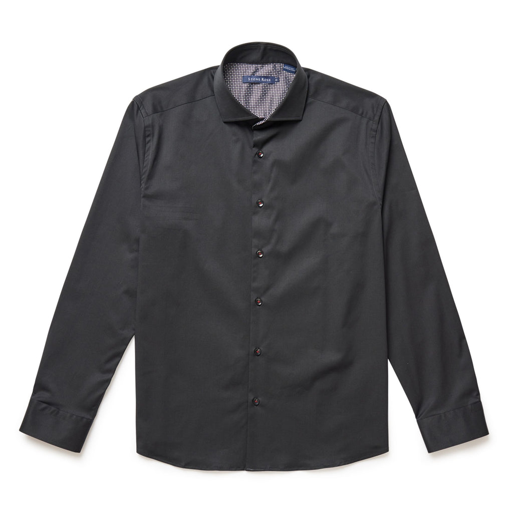 DRY TOUCH PERFORMANCE SHIRT (BLACK) - STONE ROSE