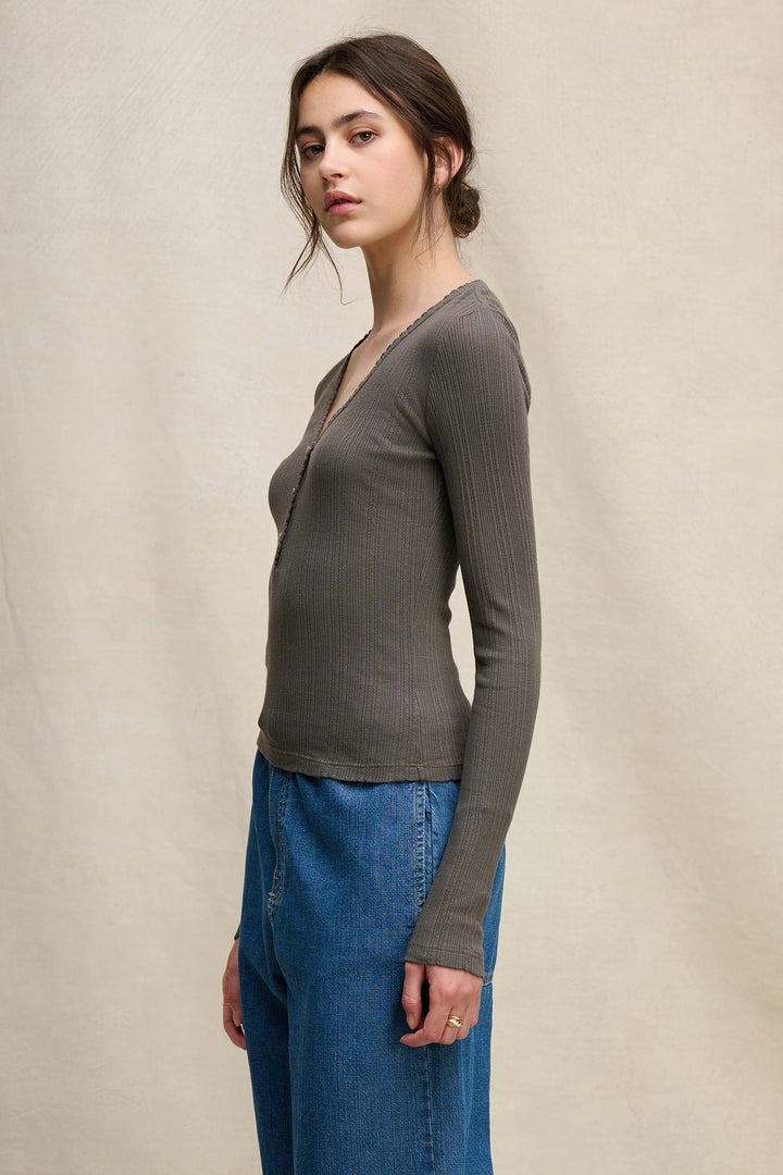 WINONA POINTELLE TOP - VELVET