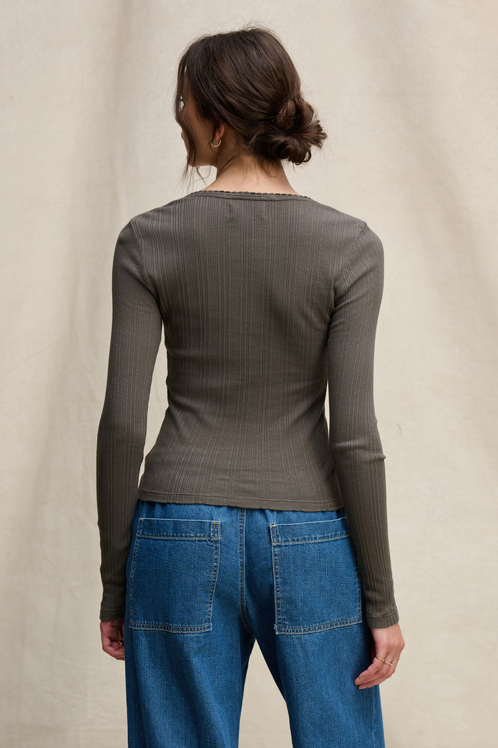 WINONA POINTELLE TOP - VELVET