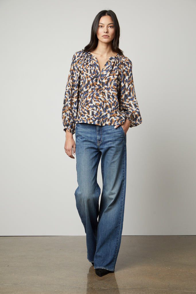 MELINDA PRINTED BLOUSE - VELVET